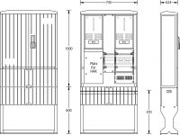 Zähleranschlusssäule ZAS-2-FL E.DIS AG