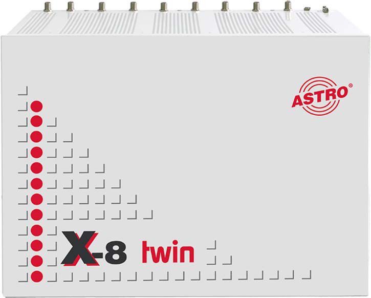 X-8 Basis twin mit bis zu 8 SAT-Eingängen