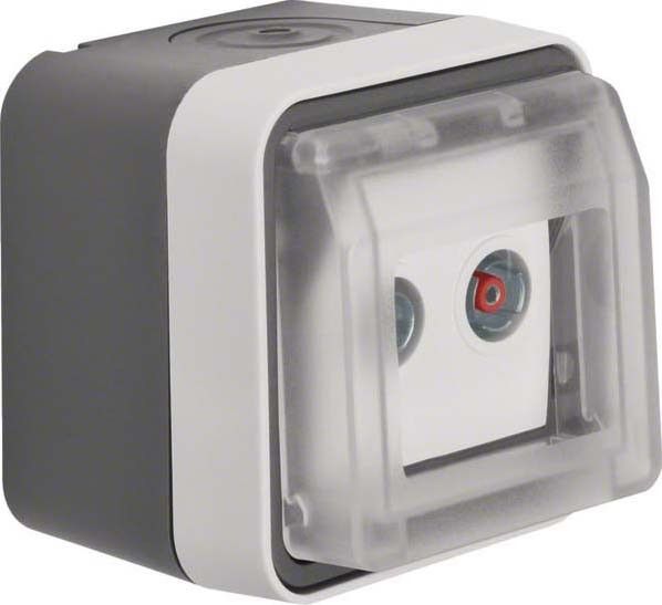 Antennen-Steckdose 12033525 grau/lichtgrau matt Antennen-Steckdose 12033525 grau/lichtgrau matt