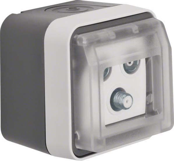 Antennen-Steckdose 12033535 grau/lichtgrau matt Antennen-Steckdose 12033535 grau/lichtgrau matt