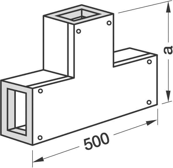 T-Stück L 6866 reinweiß T-Stück L 6866 reinweiß
