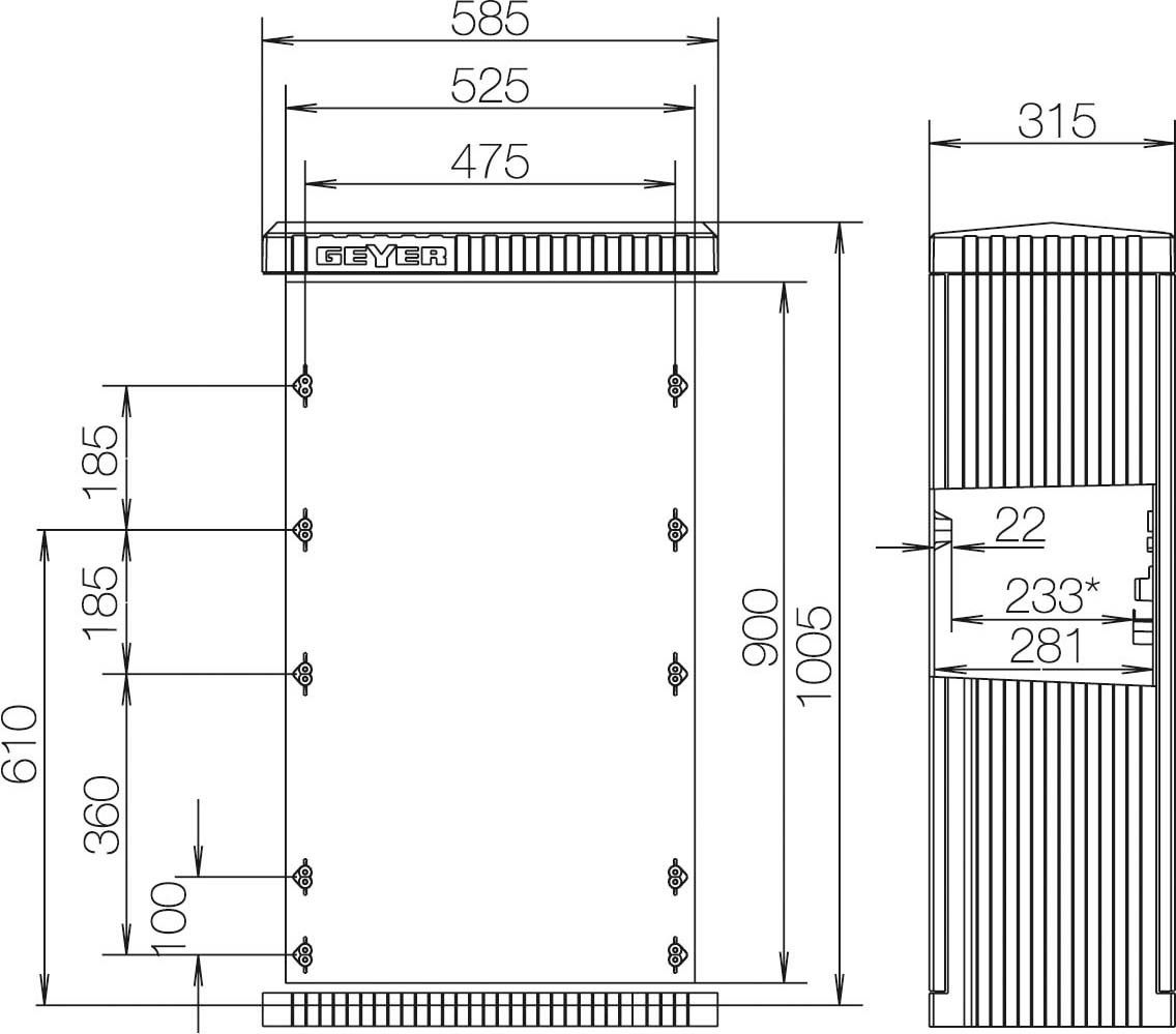 Kabelverteilerschrank SL100