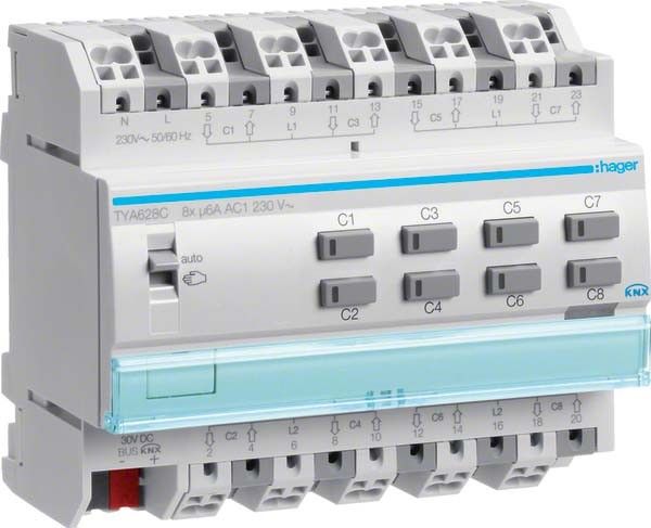KNX Jalousieausgang 8fach TYA628C KNX Jalousieausgang 8fach TYA628C