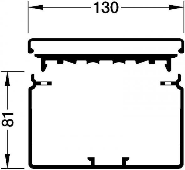 Kabelkanal FB 80130 steingrau