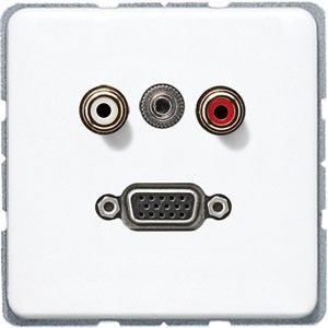 Multimediadose Cinch/Klinke/VGA MA CD 1072 WW alpinweiß Multimediadose Cinch/Klinke/VGA MA CD 1072 WW alpinweiß