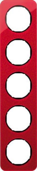 Rahmen 5-fach 10152344 rot/schwarz glänzend Rahmen 5-fach 10152344 rot/schwarz glänzend