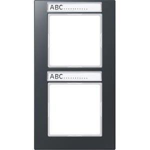 Rahmen 2-fach Schriftfeld AC 582 BF NA ANM anthrazit matt Rahmen 2-fach Schriftfeld AC 582 BF NA ANM anthrazit matt