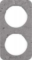 Rahmen 2-fach 10122379 Beton grau/polarweiß