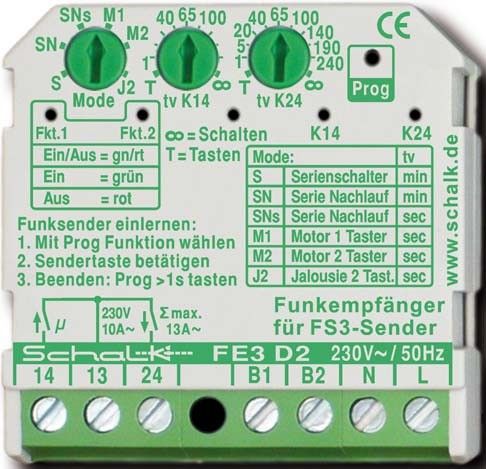 Funk-Empfängerschalter FE3 D2 Funk-Empfängerschalter FE3 D2