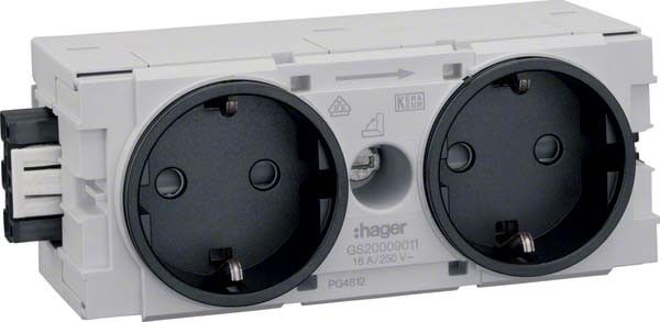 Steckdose 2-fach gs GS2000 gsw Steckdose 2-fach gs GS2000 gsw