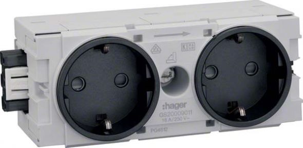 Steckdose 2-fach gs GS2000 gsw Steckdose 2-fach gs GS2000 gsw