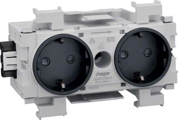 Steckdose 2-fach gs GS2001 gsw Steckdose 2-fach gs GS2001 gsw