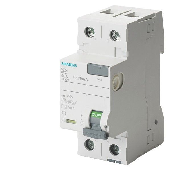 FI-Schutzschalter 5SV3314-6 40A 2-pol 0,03A FI-Schutzschalter 5SV3314-6 40A 2-pol 0,03A