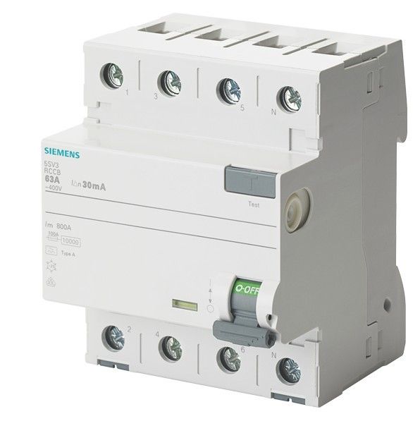 FI-Schutzschalter 5SV3644-6 40A 4-pol 0,3A FI-Schutzschalter 5SV3644-6 40A 4-pol 0,3A