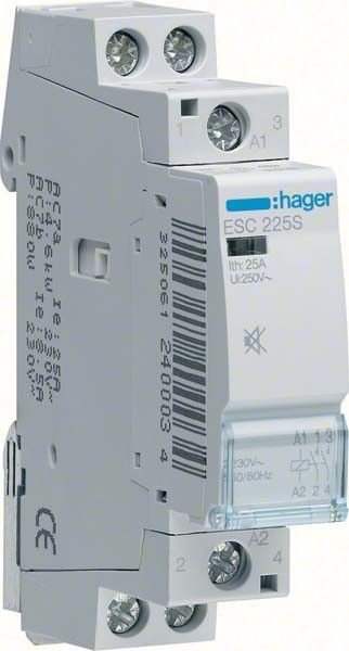 Schütz 230V ESC225S 2-polig 25A 2S brummfrei Schütz 230V ESC225S 2-polig 25A 2S brummfrei