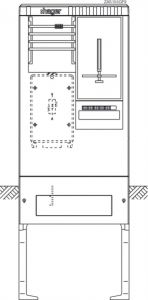 Zähleranschlusssäule ZAS155GF9  2-feldig