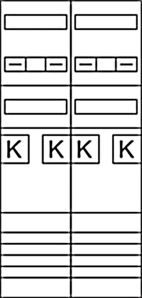 Komplettfeld  ZK3EH24 ehz,2-feld.,H 1050mm,4-ZP