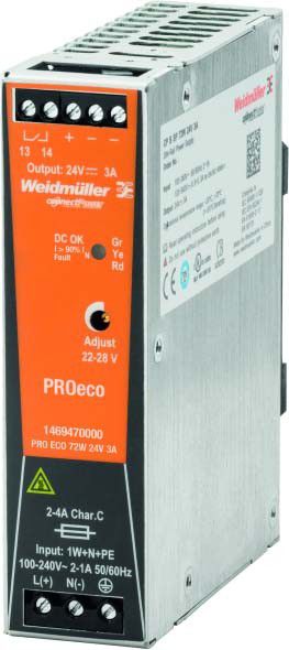 PRO ECO 72W 24V 3A 1469470000 Stromvers. Schaltnetzger.24V PRO ECO 72W 24V 3A 1469470000 Stromvers. Schaltnetzger.24V