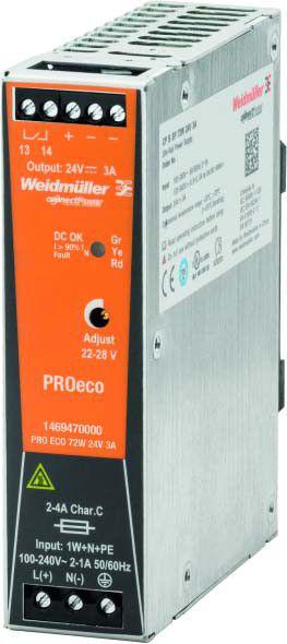 PRO ECO 72W 24V 3A 1469470000 Stromvers. Schaltnetzger.24V PRO ECO 72W 24V 3A 1469470000 Stromvers. Schaltnetzger.24V