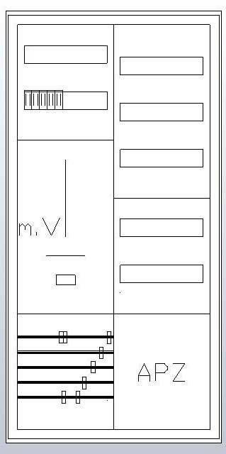 S27ZA710 IP43 SK2 5-polig BxHxT: 550x1100x210mm