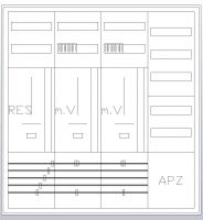 S47ZA721 Zählerschrank 3Pkt 2Z 1R 1V 1APZ, sHS,