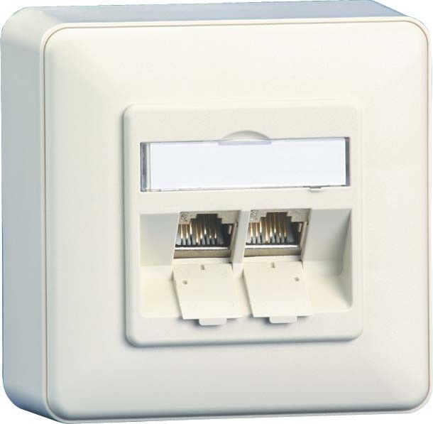 Anschlussdose Kat.6 TN E-DATmod-2AP-rws Anschlussdose Kat.6 TN E-DATmod-2AP-rws