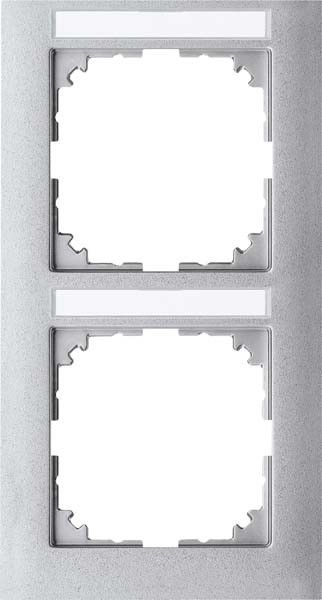 Rahmen M-Pure 2-fach aluminium m BF sk Rahmen M-Pure 2-fach aluminium m BF sk