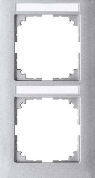 Rahmen M-Pure 2-fach aluminium m BF sk Rahmen M-Pure 2-fach aluminium m BF sk