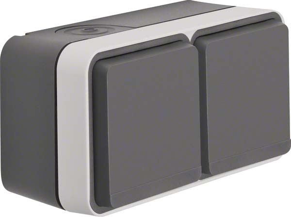 SCHUKO-Steckdose 47843515 grau/lichtgrau matt SCHUKO-Steckdose 47843515 grau/lichtgrau matt