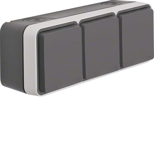 SCHUKO-Steckdose 47733515 grau/lichtgrau matt SCHUKO-Steckdose 47733515 grau/lichtgrau matt