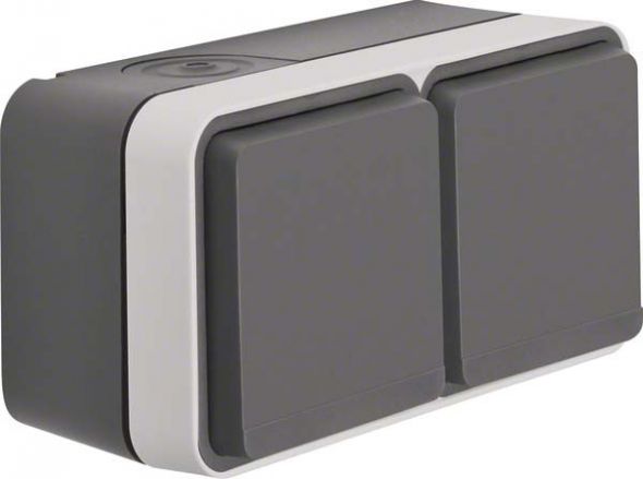 SCHUKO-Steckdose 47843515 grau/lichtgrau matt SCHUKO-Steckdose 47843515 grau/lichtgrau matt