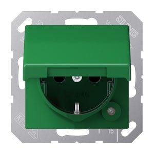 SCHUKO-Steckdose 16A 250V grün SCHUKO-Steckdose 16A 250V grün