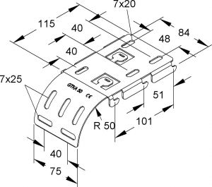 Kabelabgangsblech GTKA 50 S