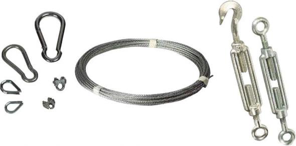Stahl-Drahtseilset 20m 57889 Stahl-Drahtseilset 20m 57889