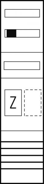 EZ17111 Zählerplatz eHZ 1Z/R mit Klemmstein EZ17111 Zählerplatz eHZ 1Z/R mit Klemmstein