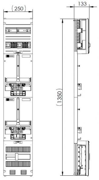 Z19620 Zählerplatz 3Pkt 2Z mit sperrbarem HSZSK