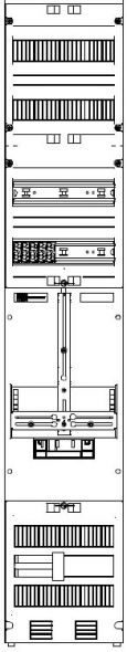 ZV19110 Zählerplatz 3Pkt 1Z/4VTR mit Klemmstein