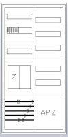 S27EA311 IP43 SK2 5-polig BxHxT: 550x1100x210mm