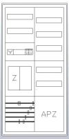 S27EA411 IP43 SK2 5-polig BxHxT: 550x1100x210mm
