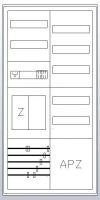 S27EA411 IP43 SK2 5-polig BxHxT: 550x1100x210mm