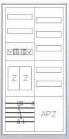 S27EA420 Zählerschrank eHZ 2Z 1V 1APZ, sHS/OKK