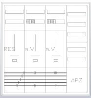 S47ZA121 Zählerschrank 3Pkt 2Z 1R 1V 1APZ, sHS