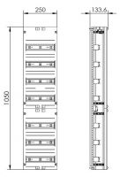 VR17 Verteilerfeld 1V 7x Gerätetragschiene