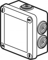 Abzweigdose 105x105 Memb grau 092022