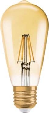 Filament-LED-Lampe, VINTAGE 1906, Edison-Form, gold, E27/240V,L 143, Ø 64
