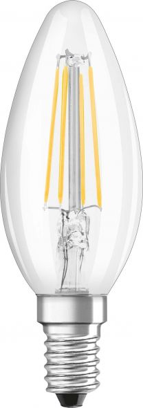 LED-Kerzenlampe E14 230V 4,0W 470lm klar Standard LED-Kerzenlampe E14 230V 4,0W 470lm klar Standard