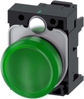 3SU1106-6AA40-3AA0 Leuchtmelder, 22mm, rund, grün, Linse, g 3SU1106-6AA40-3AA0 Leuchtmelder, 22mm, rund, grün, Linse, g