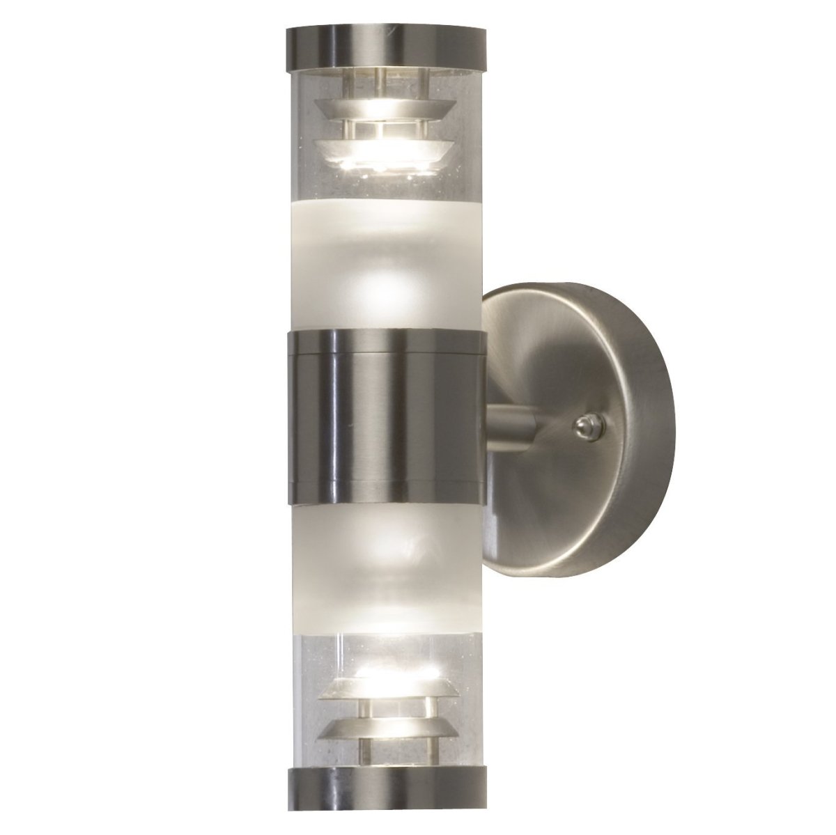 Wandleuchte 2xGU10 35W Edelstahl mit Lp. 7595-000 Wandleuchte 2xGU10 35W Edelstahl mit Lp. 7595-000