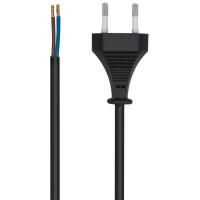Euro-Anschlußzuleitung,H03 VVH2-F,2 x 0,75², 2 m, schwarz