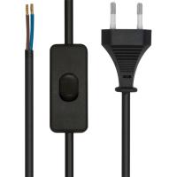 Euro-Anschlußzuleitung,H03 VVH2-F,2 x 0,75², 2 m, schwarz
